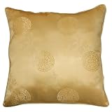 Decorative Handmade Silky Gold Cushion Cover / Pillow Sham - Chinese Lotus Flower & Dragon Design