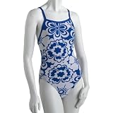 Speedo Women's Race Endurance+ Polyester Malibu Daisy Overall Print Flyback One Piece Swimsuit