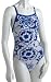 Apparel : Speedo Women's Race Endurance+ Polyester Malibu Daisy Overall Print Flyback One Piece Swimsuit