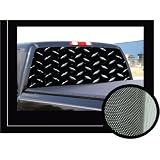 BLACK STEEL&nbsp;22 x 65 - Rear Window Graphic - back truck decal suv view thru vinyl by SignMission