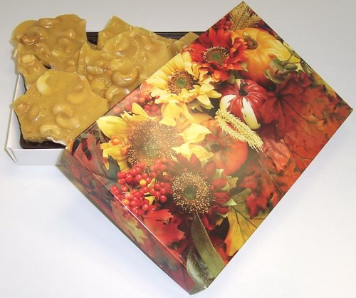 Scott's Cakes 1 lb. Cashew Brittle in a Fall Leaf Box by Scott's Cakes