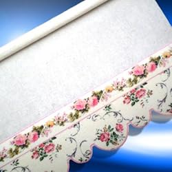 Dollhouse Miniature Pink Floral Design Window Blind