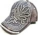 Womens Olive & Pique Two Tone Baseball Cap Extra Fancy Rhinestone Fleur de Lis
