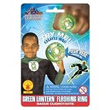 : Comic Book Super Heroes Kids Costume Justice League Green Lantern Flashing Ring #6728