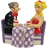 Westland Giftware Blondie Magnetic Blondie and Dagwood at Dinner Table Salt and Pepper Shaker Set, 3-3/4-Inch