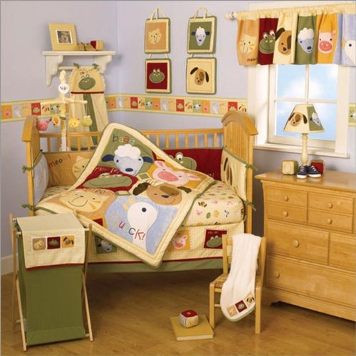 Nojo Day At the Zoo Animals 6pc Crib Bedding Set Reviews Baby Cares