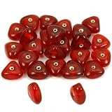 51ZPc2KzZyL. SL160  Dark Red Triangle Lampwork Glass Beads 13mm Approx 25Pc