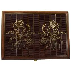 Gifts for Women Wooden Brass Inlay Work Jewelry Boxes