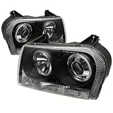 05-07 CHRYSLER 300 HALO PROJECTOR HEADLIGHTS - BLACK by Unknown
