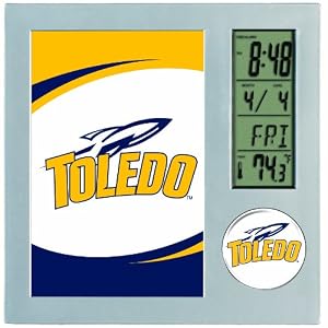 NCAA Toledo Rockets Digital Desk Clock
