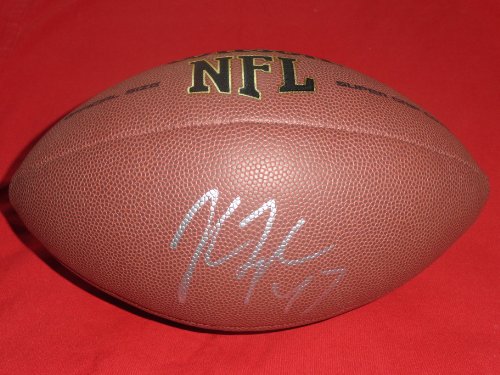 John Lynch Autographed NFL Wilson Composite Football, Tampa Bay Buccaneers, Denver Broncos, Proof Photo of John Signing for Us.