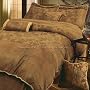 7PCS MICRO SUEDE CAMEL COMFORTER SET BED IN A BAG KING
