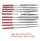 uxcell　ニードルヤスリ　ニードルファイル　ファイリングツール　セット　160mmダイヤモンドコート　10本入り