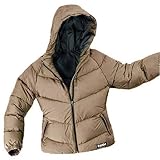 TAIGA Seymour 'DRY' 700 Goosedown Jacket - Women's Light & Silk-Soft Water-Resistant European Goosedown Hooded Jacket, Sage, MADE IN CANADA
