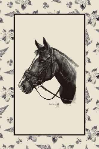 000EVE The Eventar Linen Tea Towel Pferde / Geschirrtuch / Handtuch Leinen