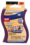 3M SandBlaster 440-100 Wall Sanding Sponge, 2.6 x 2.8-Inch, 100-Grit