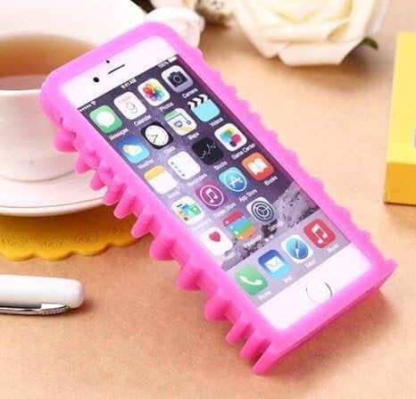 LUXURY FASHION SOFT SILICONE PHONE CASE FOR APPLE iPhone 6 & iPhone 6 Plus (Hot Pink MOS (iPhone 6 Plus))