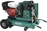 Rol-Air 7722HK28 8 HP 9 Gal. Two Stage Portable Gasoline Powered Air Compressor