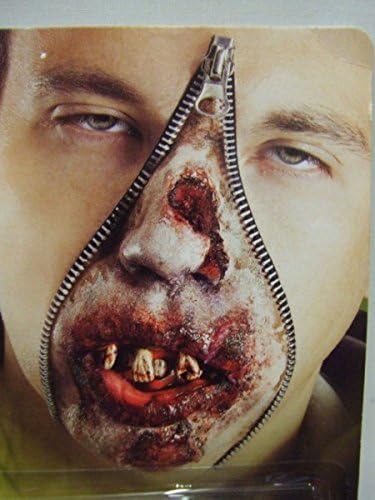 Zipper Face Makeup Kit, Special FX Face Paint Zip Blood Scary Fancy Dress by Marlowe costumes