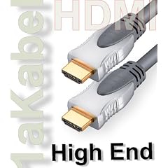1aKabel HDMI Kabel 5m 5 Meter - Stecker auf Stecker - mit 2 Ferritkernen und vergoldete Kontaktfl�chen - Vollmetallsteckergeh�use- 1.3b konform HDCP konform, HDTV Full HD bis 1080p