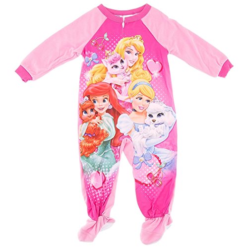 Disney Baby Girls' Princess Palace Pets Footed Pajamas