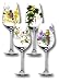 Birds 4 Asst Wine Glass