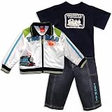 Thomas the Train 3-piece Set with White Tricot Jacket by Nannette
