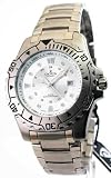 MENS CROTON STEEL AQUAMATIC ROTATING BEZEL 24 HOUR TIME DATE WATCH CA301166SSSL