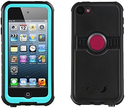 Waterproof Case for iPod 6/iPod 5, Focue Tech Waterproof Dropproof Shockproof Snowproof Dirtproof Dustproof Case Cover with Kickstand for Apple iPod Touch 6th/5th Generation (Blue)
