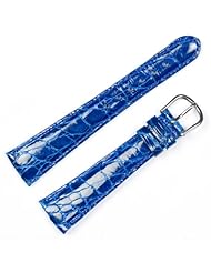 Genuine Crocodile Watchband Blue 10mm Watch band - by deBeer