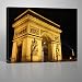 Arc De Triumph Leinwandbild von GALVII - Edler Paris Frankreich Kunstdruck auf echter Leinwand, fertig aufgespannt auf hochwertigen Holzkeilrahmen - 100x80cm - Das Original von Galerie VII