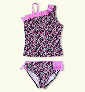 Girls' Limited Heart Frill Tankini