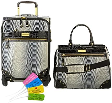 Samantha Brown Ombre Collection 2-piece Spinner Set - Black/White