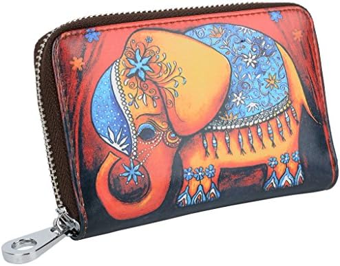 YALUXE Women's 26 Credit Card Case Compact Zipper Holder Red