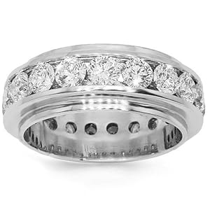 Platinum Mens Diamond Eternity Band 7.75 Ctw - 12