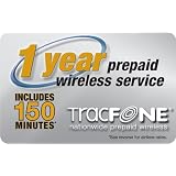TracFone Prepaid Airtime Card, 1 year/150 Minutes for Tracfone Phones