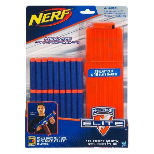 Nerf NStrike Quick Reload Clip Elite 18 Darts Machine Guns Blaster