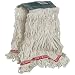 Rubbermaid FGC15206 Swinger Loop Wet Mop, Medium, 5" Green Headband, White