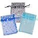 Spirals and Stars Organza Bags Assorted Colors Set of 12