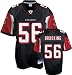 Keith Brooking Youth Jersey: Reebok Black Replica #56 Atlanta Falcons Jersey - Small (8)