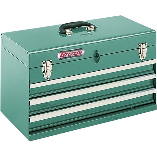 Childrens Toyshop  Tools & Hardware : Grizzly H0844 3 Drawer Portable Tool Chest