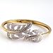 0.95 Carat 14KYG Diamond Flower Bangle