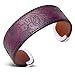 Sterling Silver Western Scroll Brown Leather Cuff