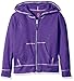 Hanes Girls Slub Jersey Full Zip Jacket Shirt, Purple Crush, X-Large US