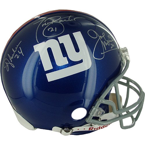 Steiner Sports NFL New York Giants OJ Anderson, Tiki Barber, Joe Morris Triple Signed Giants Helmet