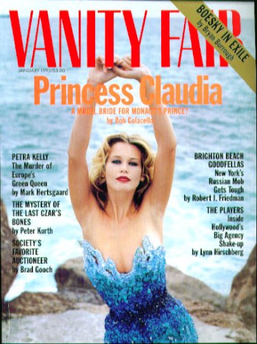 Vanity Fair Magazine January 1993 Claudia Schiffer