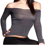 Sexy Shoulders Ballet Neck Top by KD dance, Conservative to Sexy Instantly, Made In New York City USA