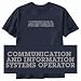 T-SHIRT NAVY BLUE  SIMPLE WORD COMMUNICATION AND INFORMATION SYSTEMS OPERATOR 