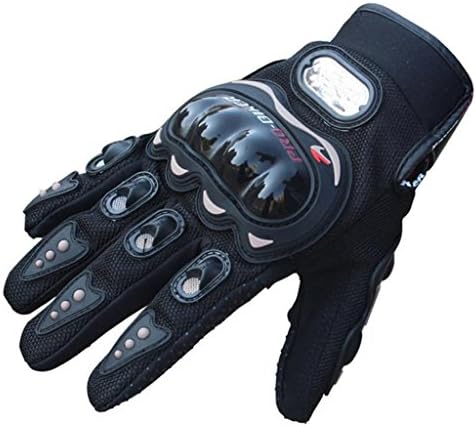 GD2016 Mens Outdoor Gloves Carbon Fiber Men's Off-Road/Dirt Pro-Bike Motorcycle Motorbike Cycling Bicycle Power Sports Racing Gloves Protective Full Finger (Black, L)