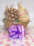 Gourmet Food : Scott's Cakes Small Nut Lovers Cookie Basket with No Handle Bunny Hop Wrapping